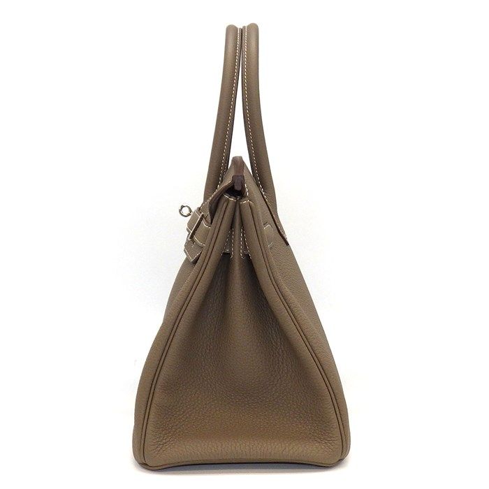 HERMES Birkin 30 Togo Bag - Etoupe with Silver Hardware, 2019