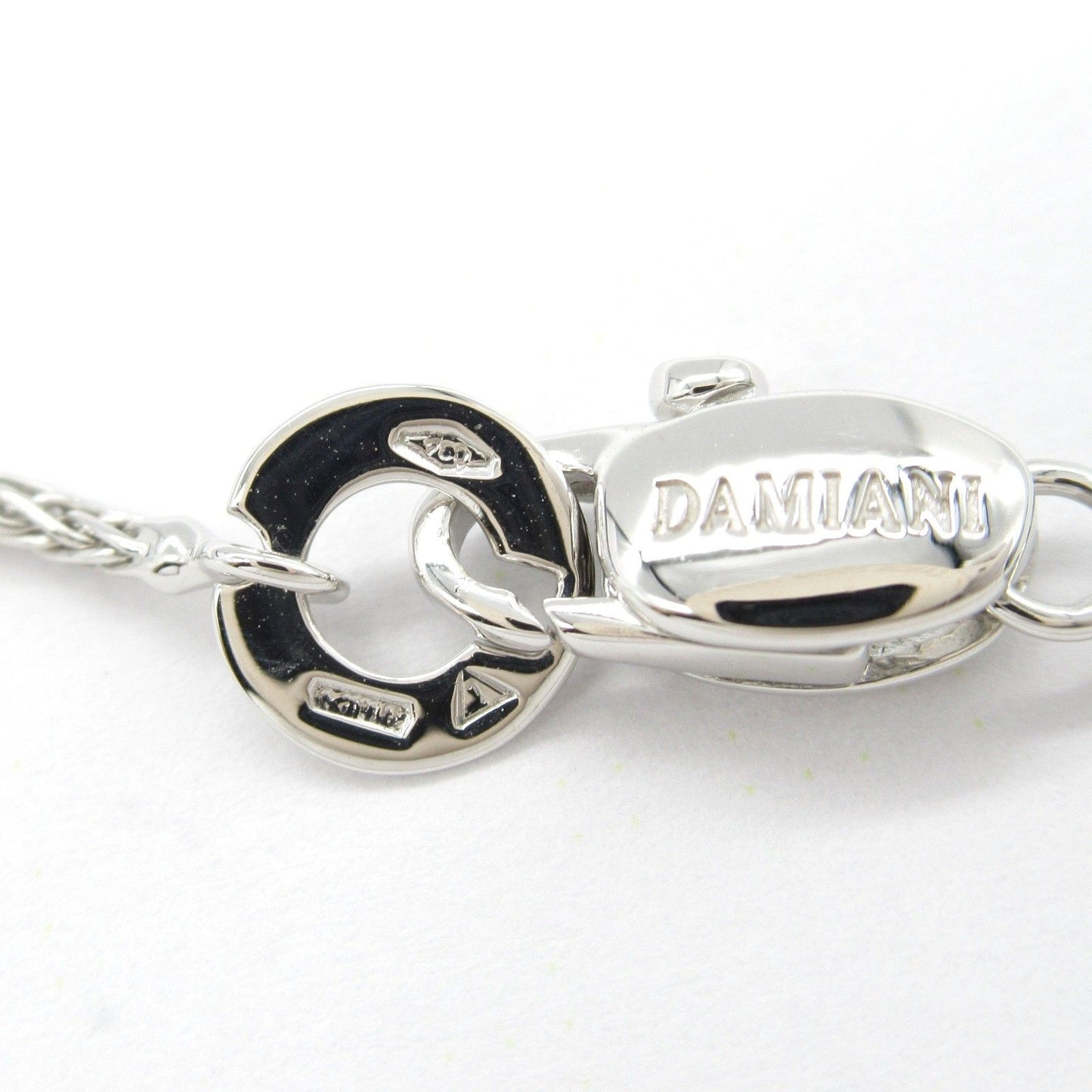 Damiani Mystery Cross Diamond Necklace in 18K White Gold