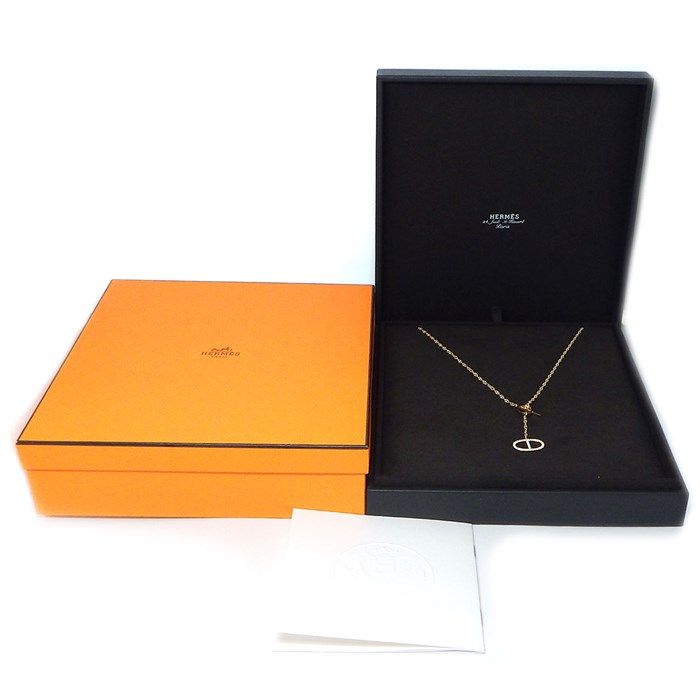 HERMES Chaine d'Ancre Contour GM Necklace with Diamonds