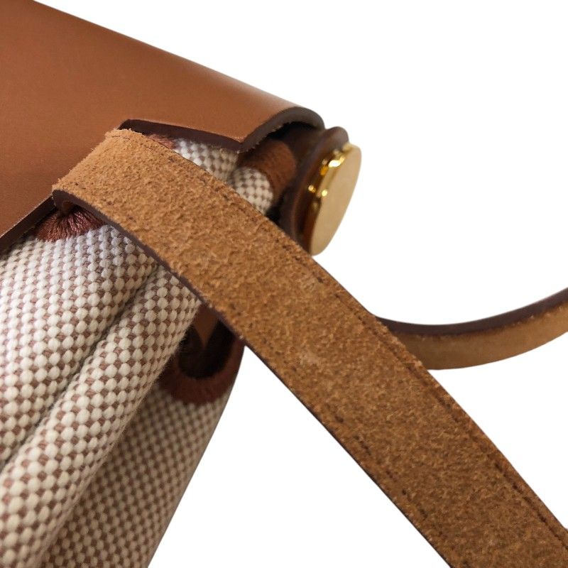 HERMES Émile Mini Zip Bag in Ecru & Gold - Exquisite Craftsmanship