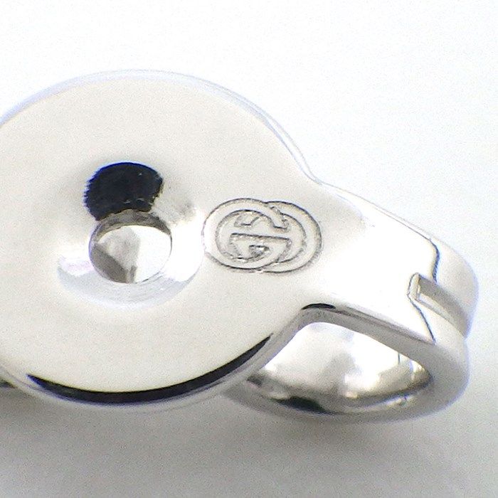 GUCCI GG Running Logo K18 White Gold Earrings - Exquisite Craftsmanship