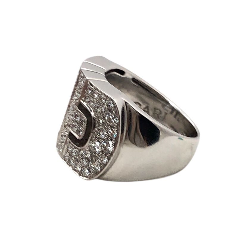 BVLGARI Parentesi Ring in K18 White Gold - Exquisite Luxury