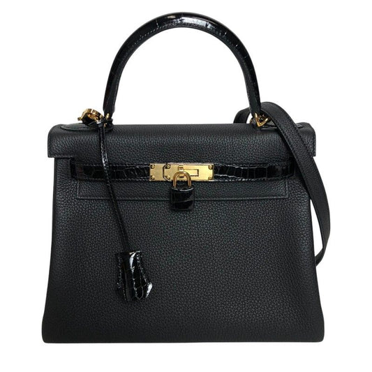 HERMES Kelly 28 Touch Black Gold Hardware - Timeless Elegance