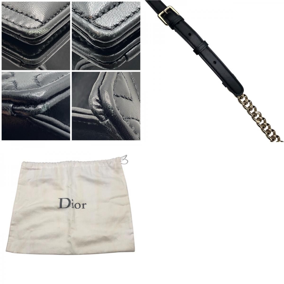 Christian Dior Diorama Shoulder Bag in Black with Gold Hardware