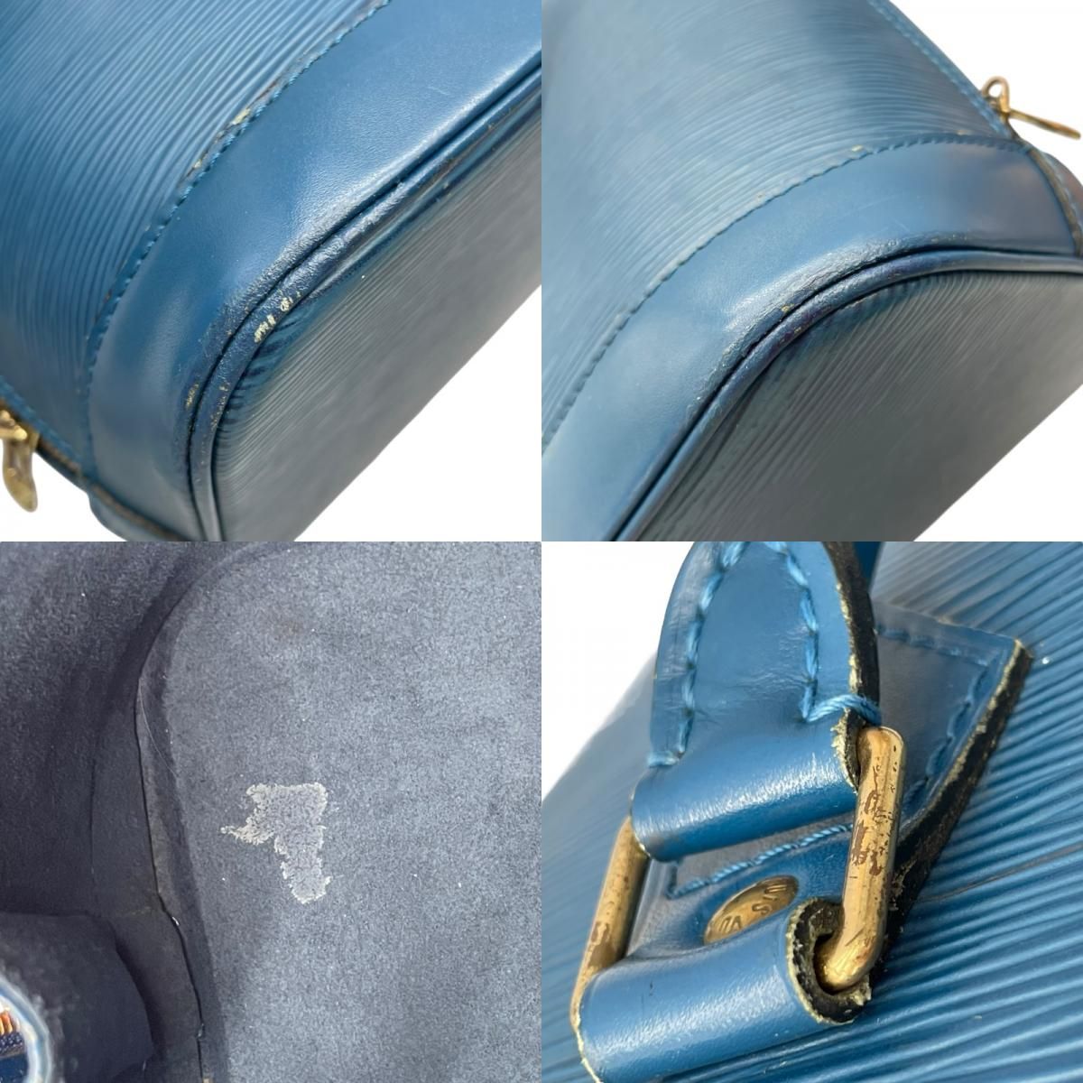 Louis Vuitton Alma M52145 Blue Epi Leather Handbag - Timeless Elegance