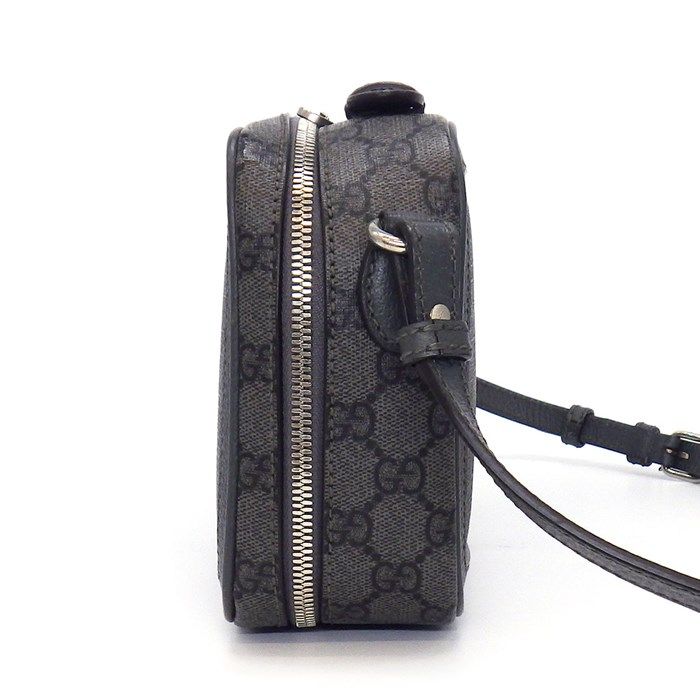 GUCCI Ophidia Small Crossbody Bag in Grey & Black GG Supreme Canvas