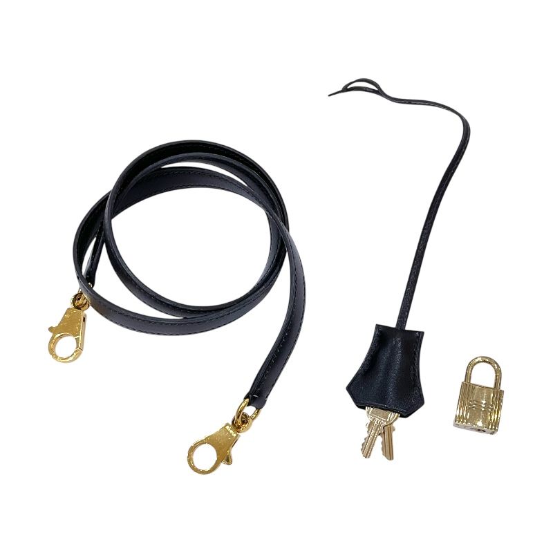 HERMES Kelly 32 Black Box Calf Handbag with Gold Hardware