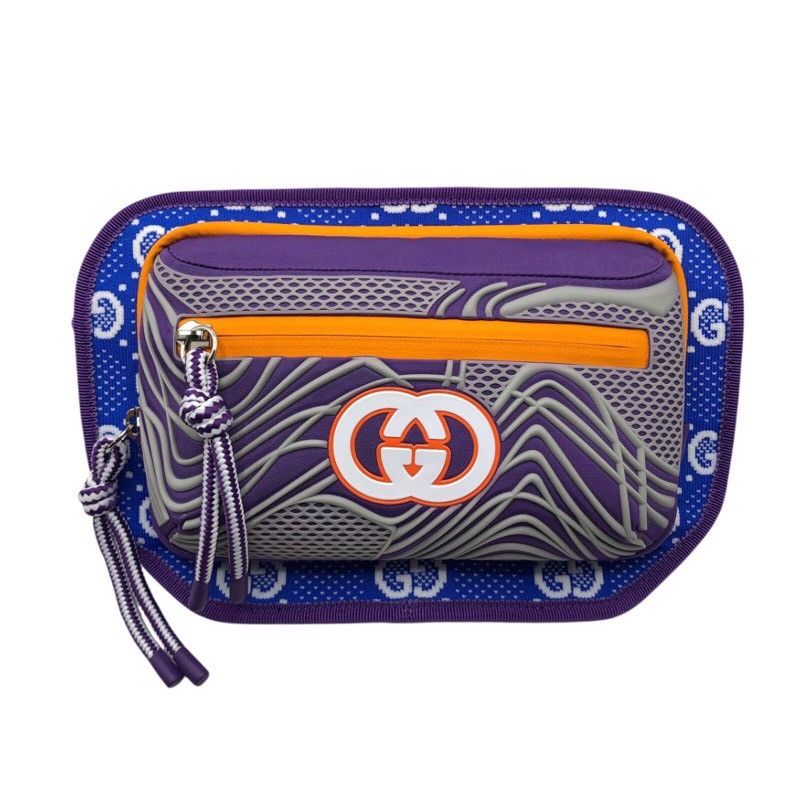 GUCCI GG Nylon Belt Bag - Blue/Purple - Exclusive Luxury Accessory