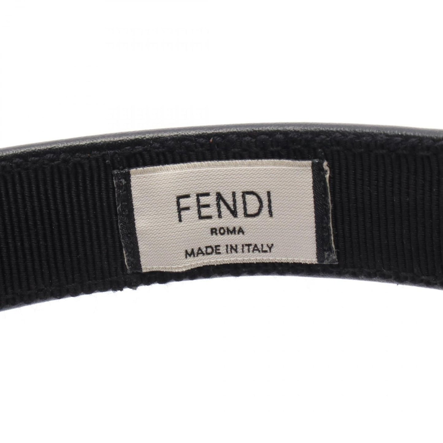 FENDI Black Leather Headband - Exquisite Craftsmanship