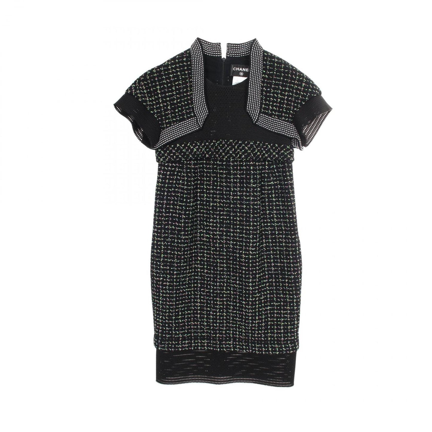 CHANEL Nylon Dress - Timeless Elegance in Black & Multicolor