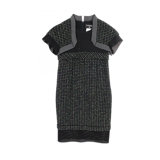CHANEL Nylon Dress - Timeless Elegance in Black & Multicolor