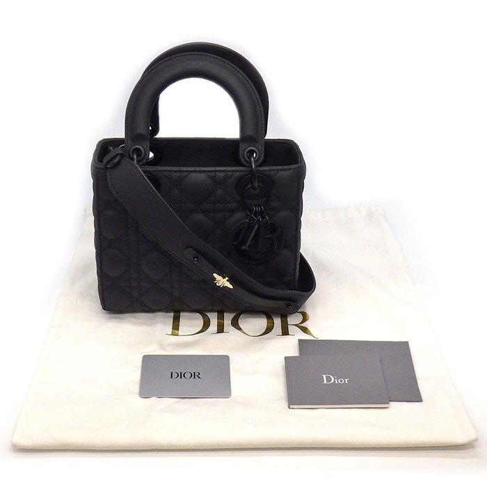 Dior Lady Dior My ABC Small Tote Bag in Black Ultra Matte Calfskin