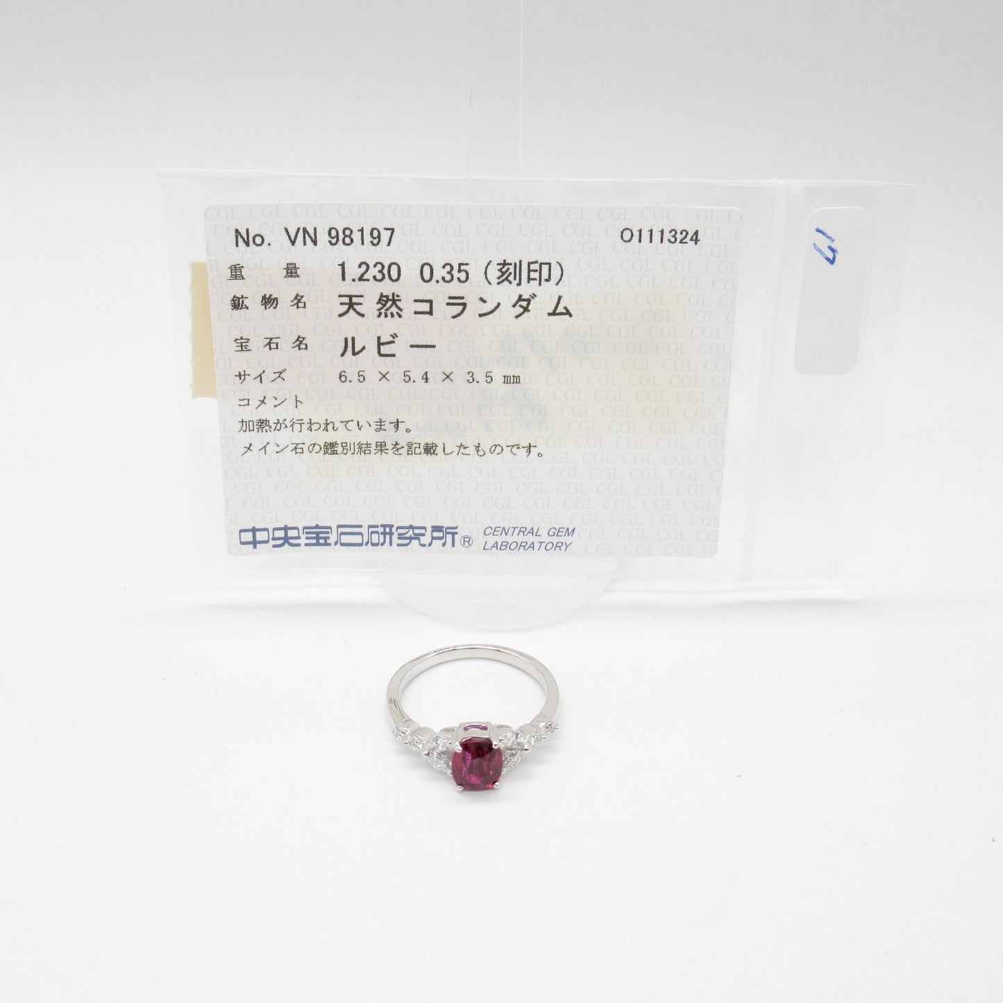 Exquisite Ruby and Diamond Ring in 18K White Gold