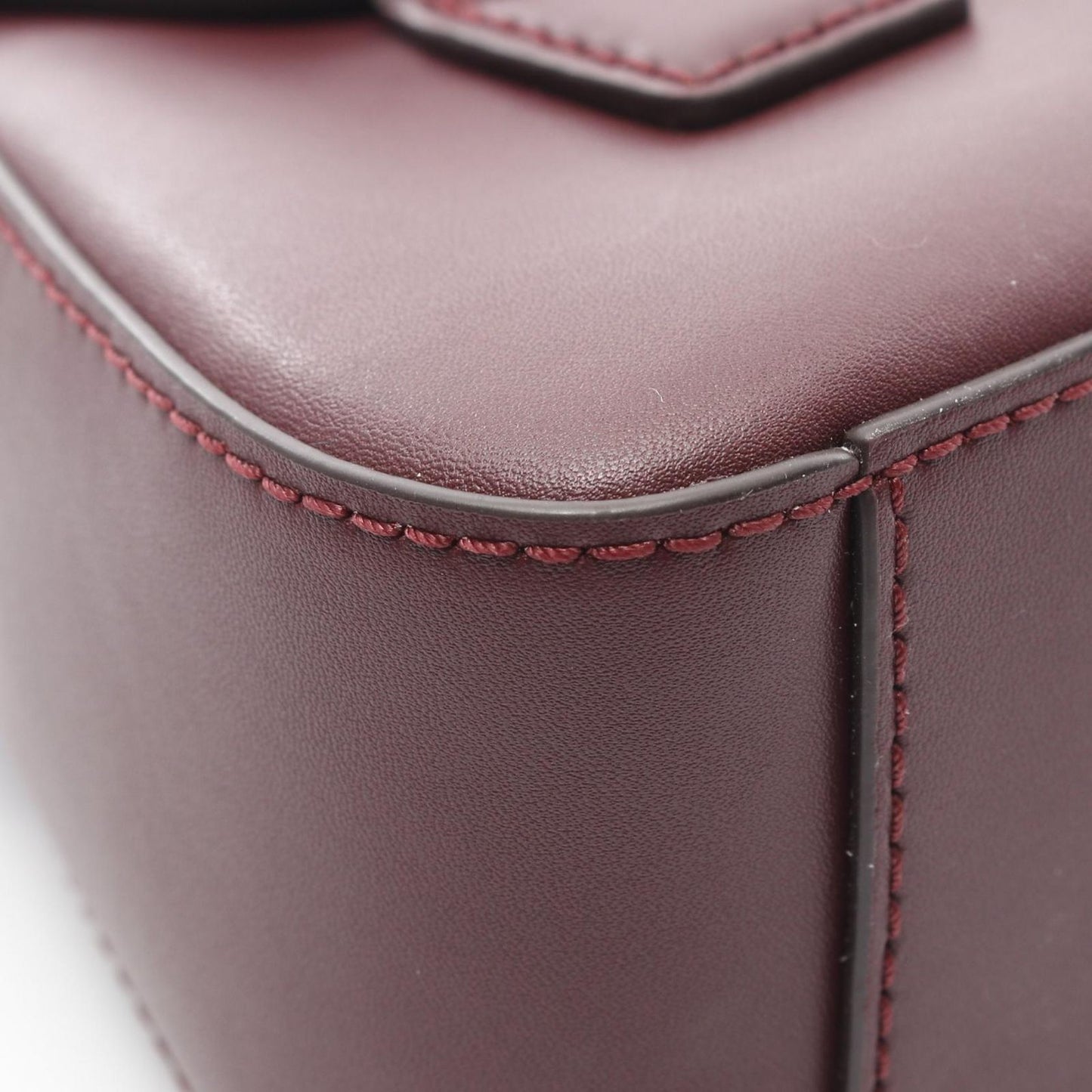 Michael Kors Small Satchel Crossbody Handbag in Bordeaux Leather