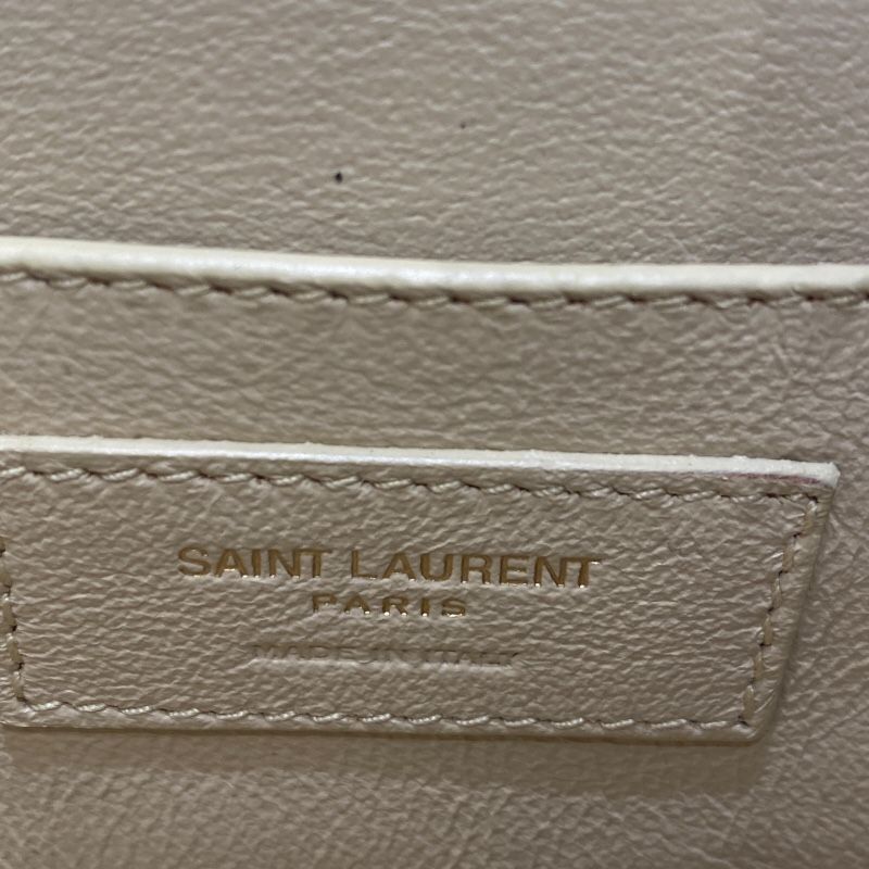 Saint Laurent Sorbonne Small Nubuck Shoulder Bag in Beige