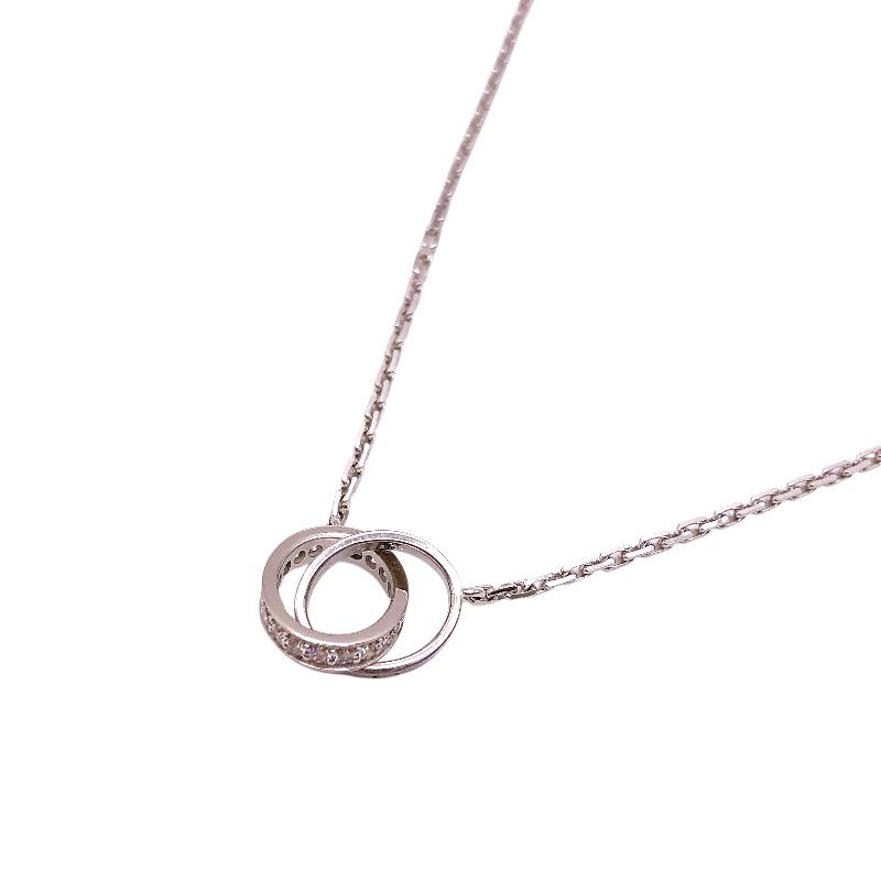 Cartier Baby Love Necklace K18WG with Diamonds - Exquisite Elegance