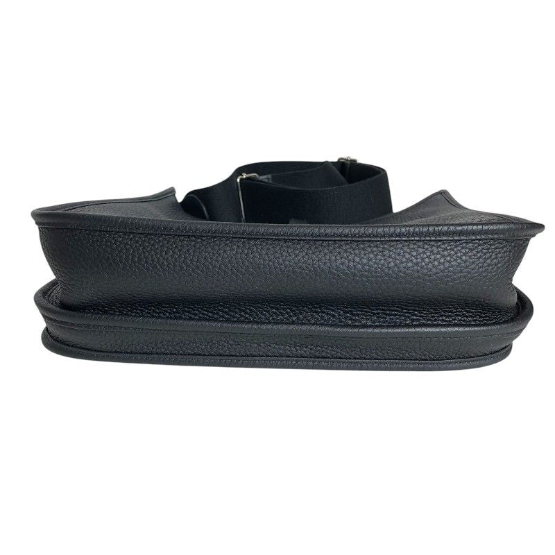 HERMES Evelyne III PM Black Togo Leather Shoulder Bag