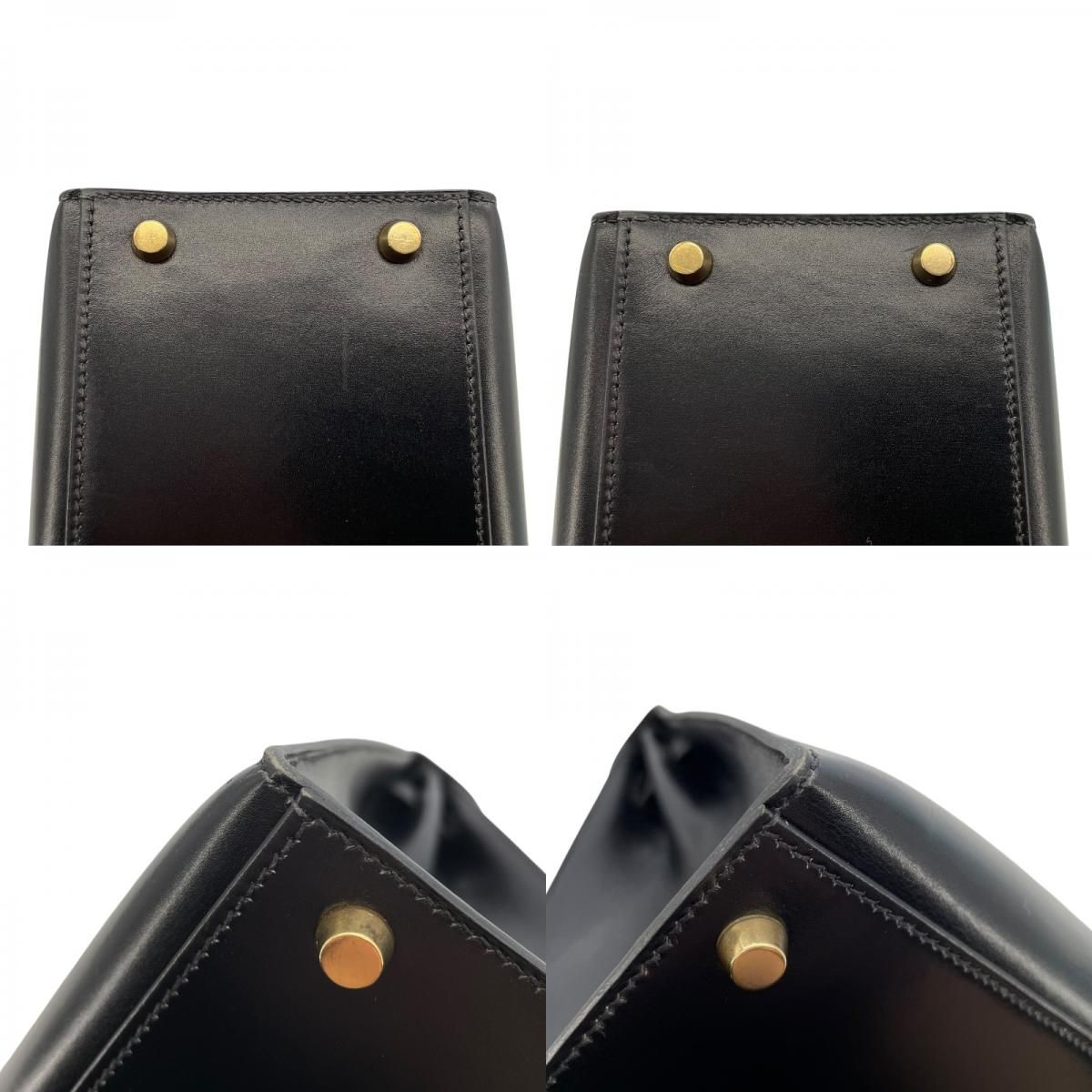 HERMES Kelly 32 Black Box Calf with Gold Hardware - Timeless Elegance