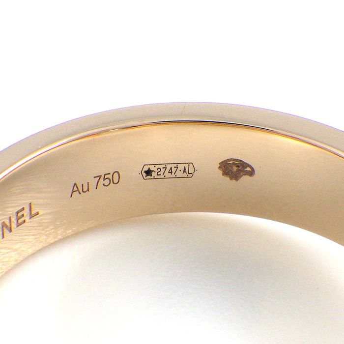 CHANEL Eternal No5 Ring with Diamonds in K18 Beige Gold