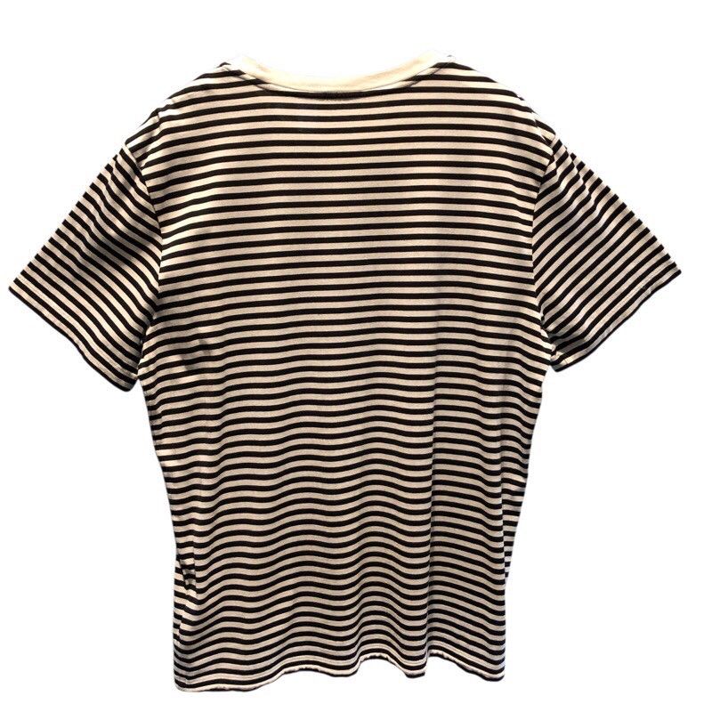MONCLER Striped Logo Print Cotton T-Shirt - Size L