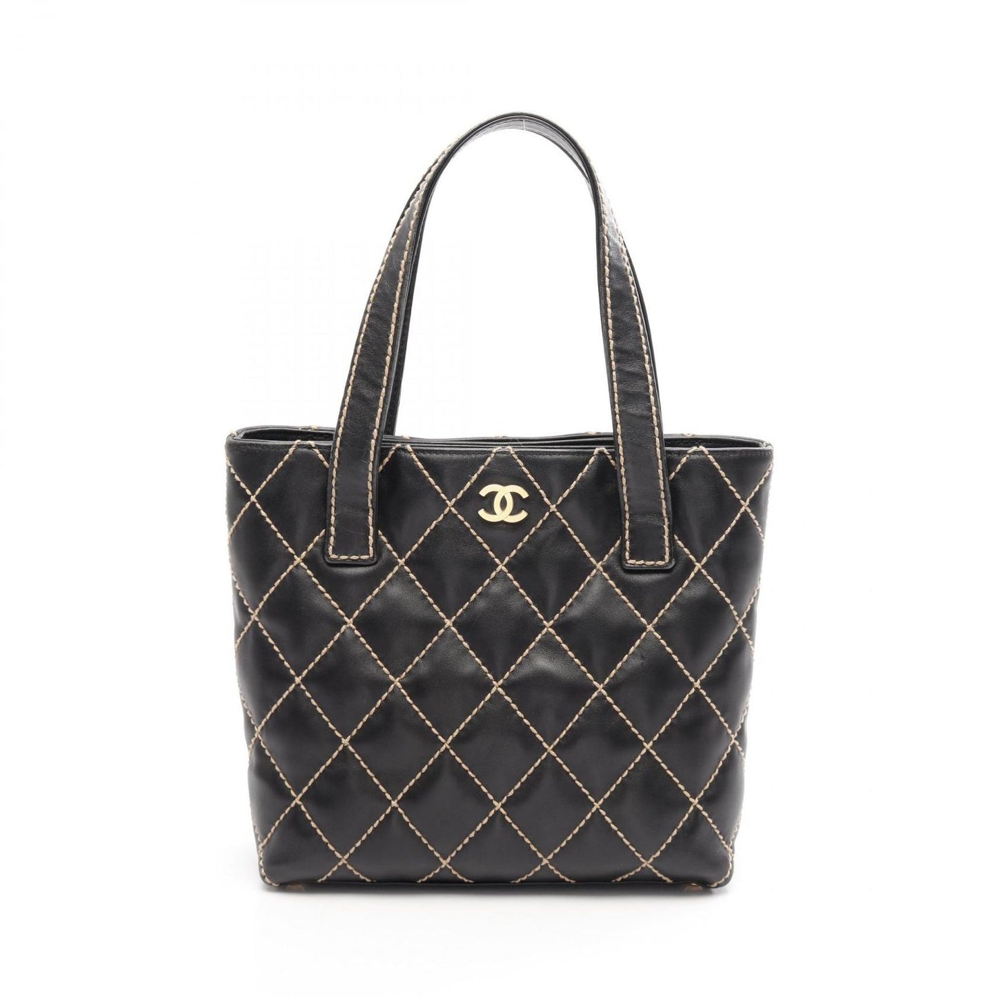 CHANEL Wild Stitch Tote Bag in Black Leather - Timeless Elegance