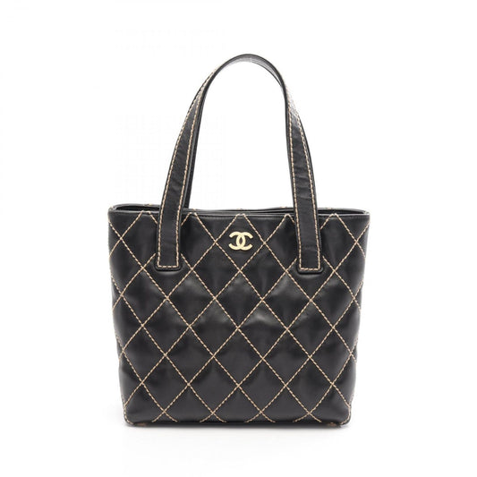 CHANEL Wild Stitch Tote Bag in Black Leather - Timeless Elegance