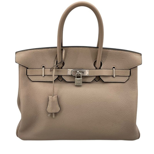 HERMES Birkin 35 in Turtledove Grey with Silver Hardware