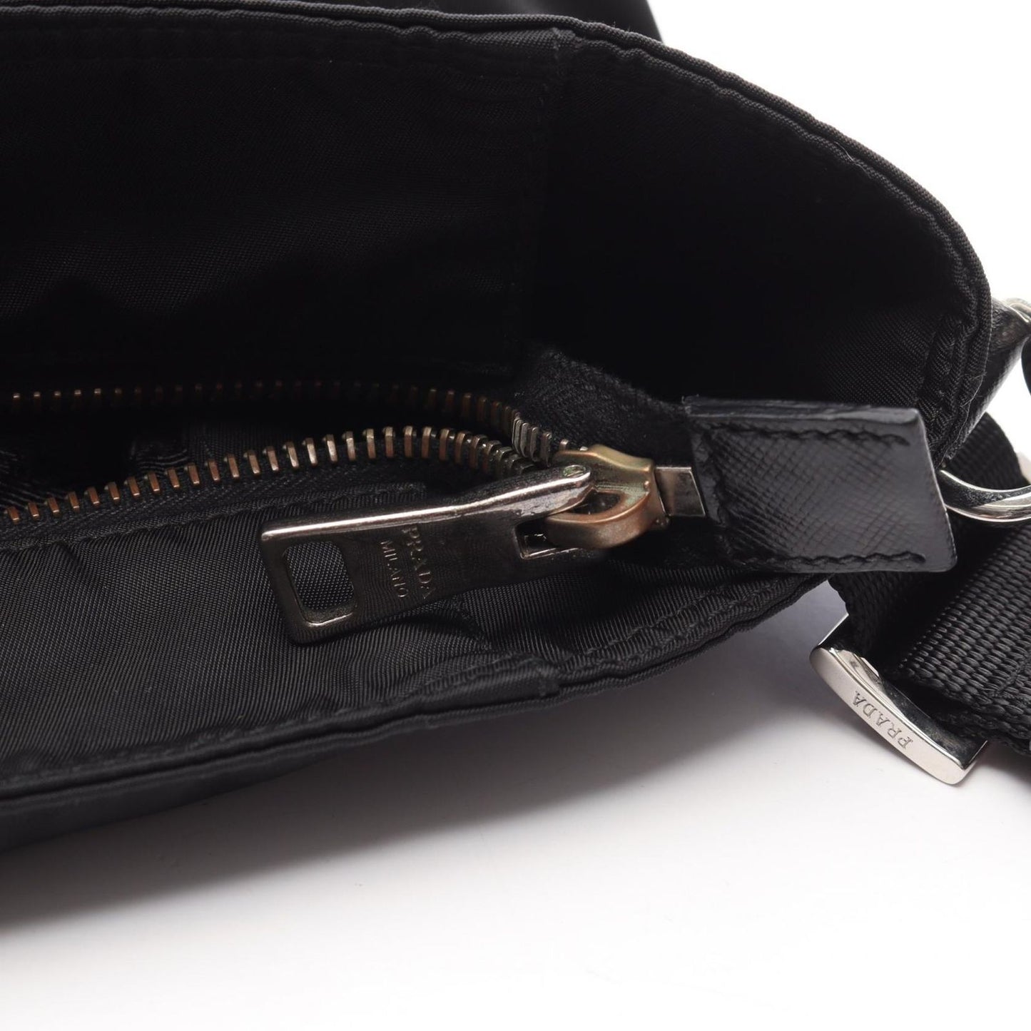 PRADA Black Nylon & Saffiano Leather 2-Way Tote Bag