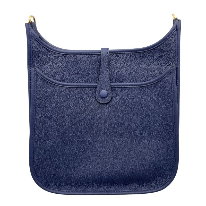 HERMES Evelyne 3GM Z刻 Blue Ankle Togo Shoulder Bag