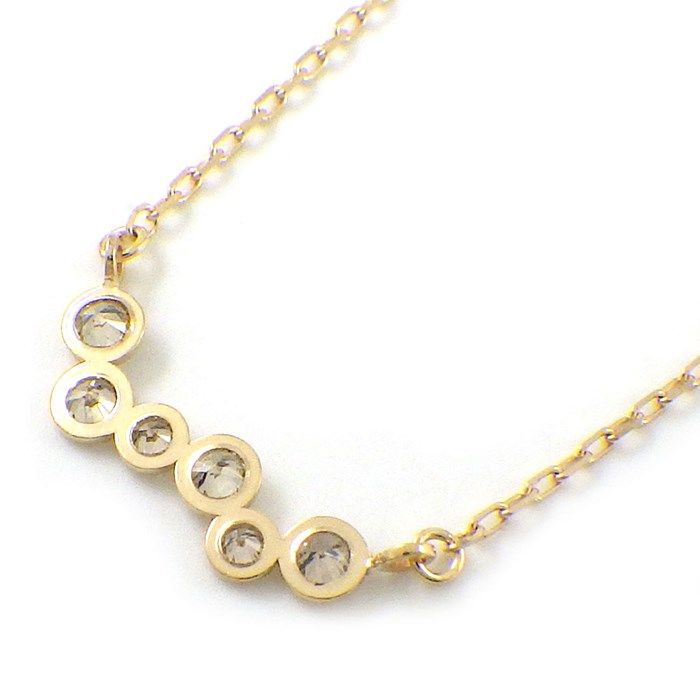 Elegant 0.06ct Diamond Necklace in K10 Yellow Gold