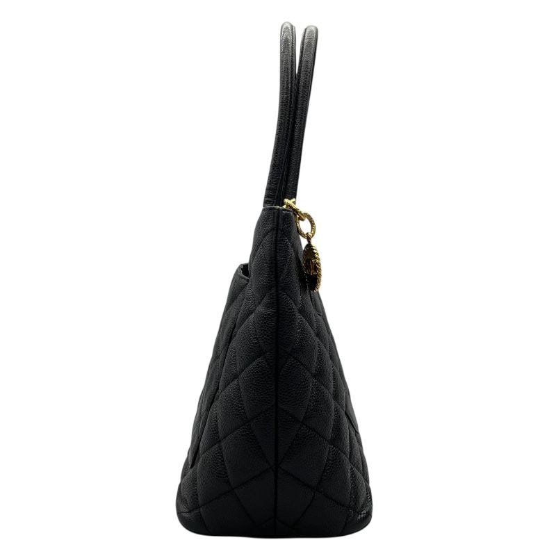 CHANEL Reissue Tote A01804 Black Caviar Skin with Gold Hardware