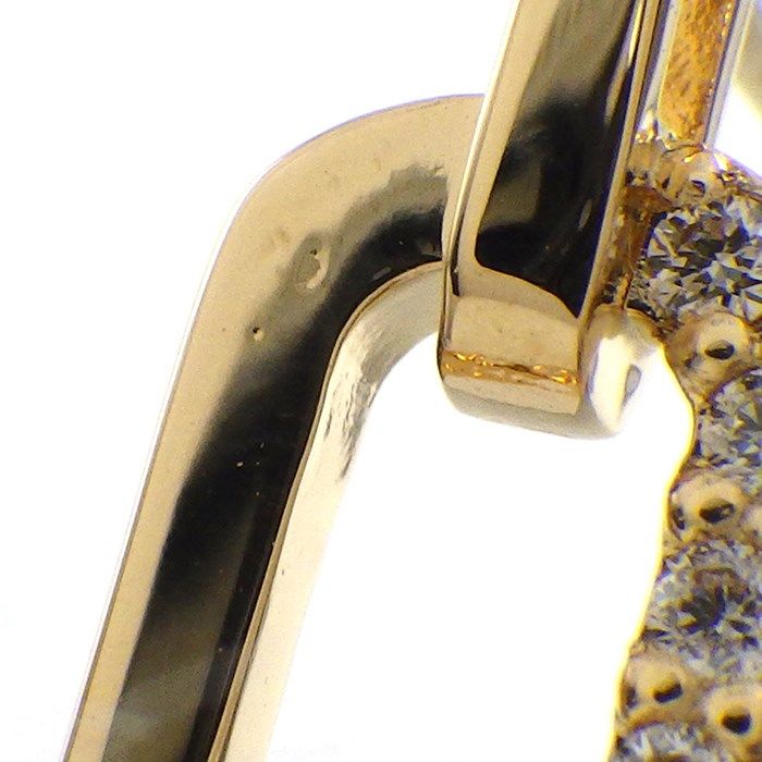 Exquisite Diamond Chain Link Earrings in 18K Yellow Gold