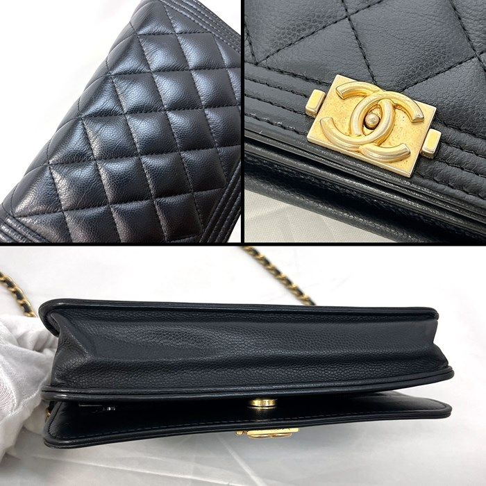 Chanel Boy Chanel Chain Wallet AP1117 - Black Caviar Skin 2017