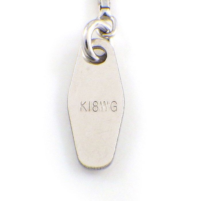 Exquisite K18 White Gold Flower Motif Necklace with Pink Diamonds