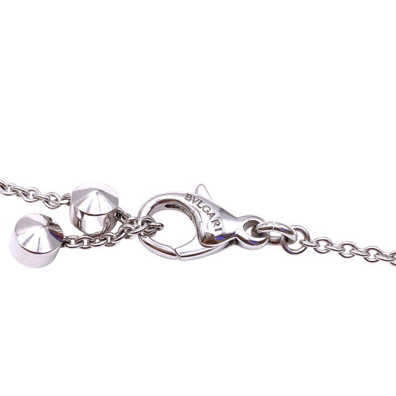 BVLGARI Lucia Necklace in K18 White Gold with Blue Topaz & Diamonds