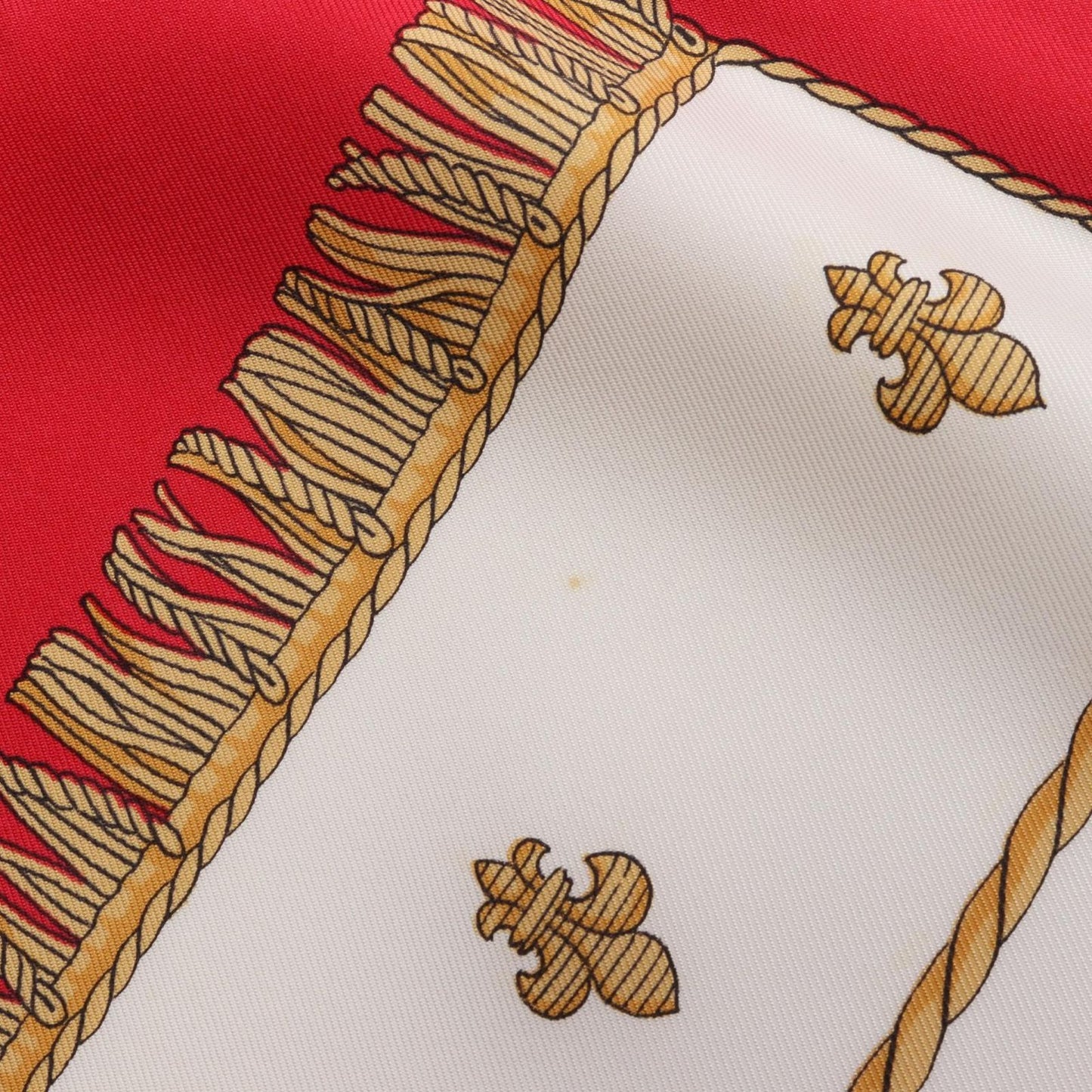 HERMES Silk Scarf VUE DU CARROSSE DE LA GALERE LA REALE - Red