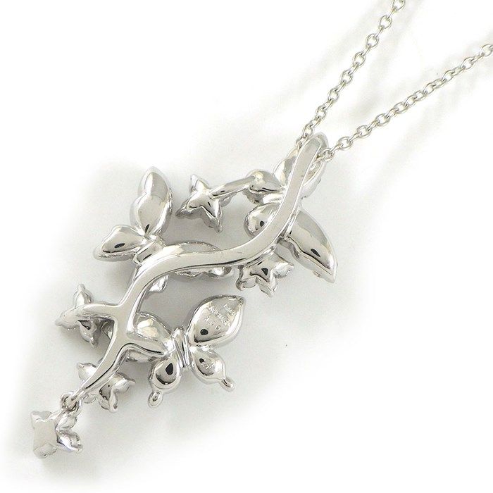 Exquisite Diamond Butterfly Necklace in K18 White & Pink Gold