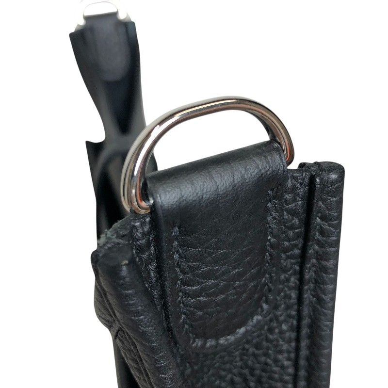 HERMES Evelyne III PM Black Togo Leather Shoulder Bag