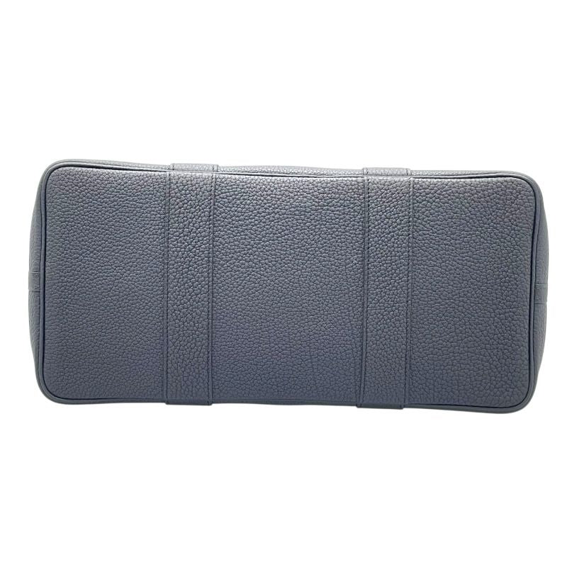 HERMES Garden Party PM Handbag in Blue Nuit with Silver Hardware
