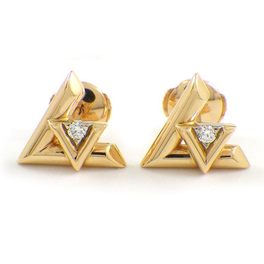 Louis Vuitton Monogram Diamond Earrings in K18 Pink Gold