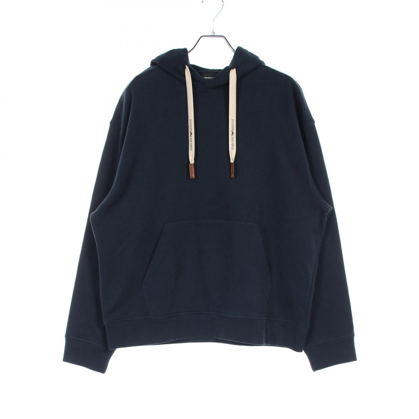 Emporio Armani Navy Cotton Hoodie - Timeless Elegance