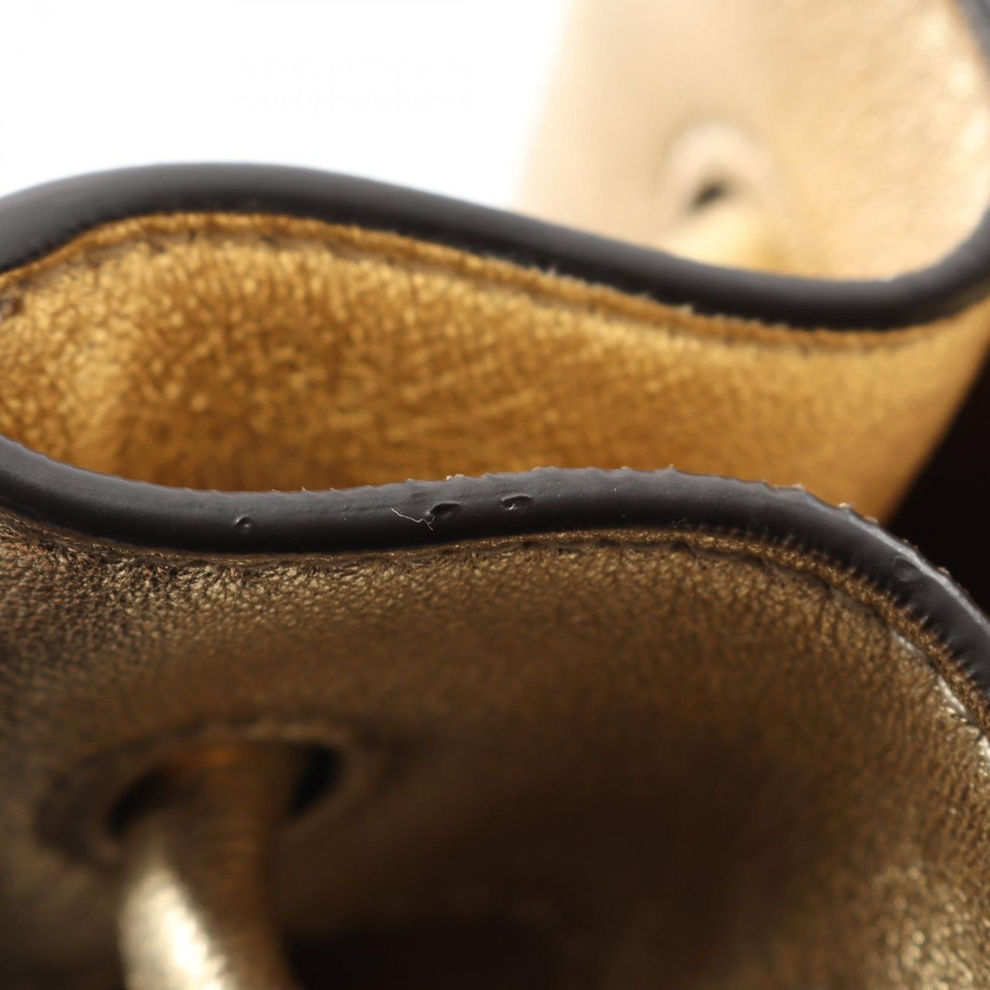 Jimmy Choo Gold Leather Bon Bon Bucket Handbag - Exquisite Craftsmanship