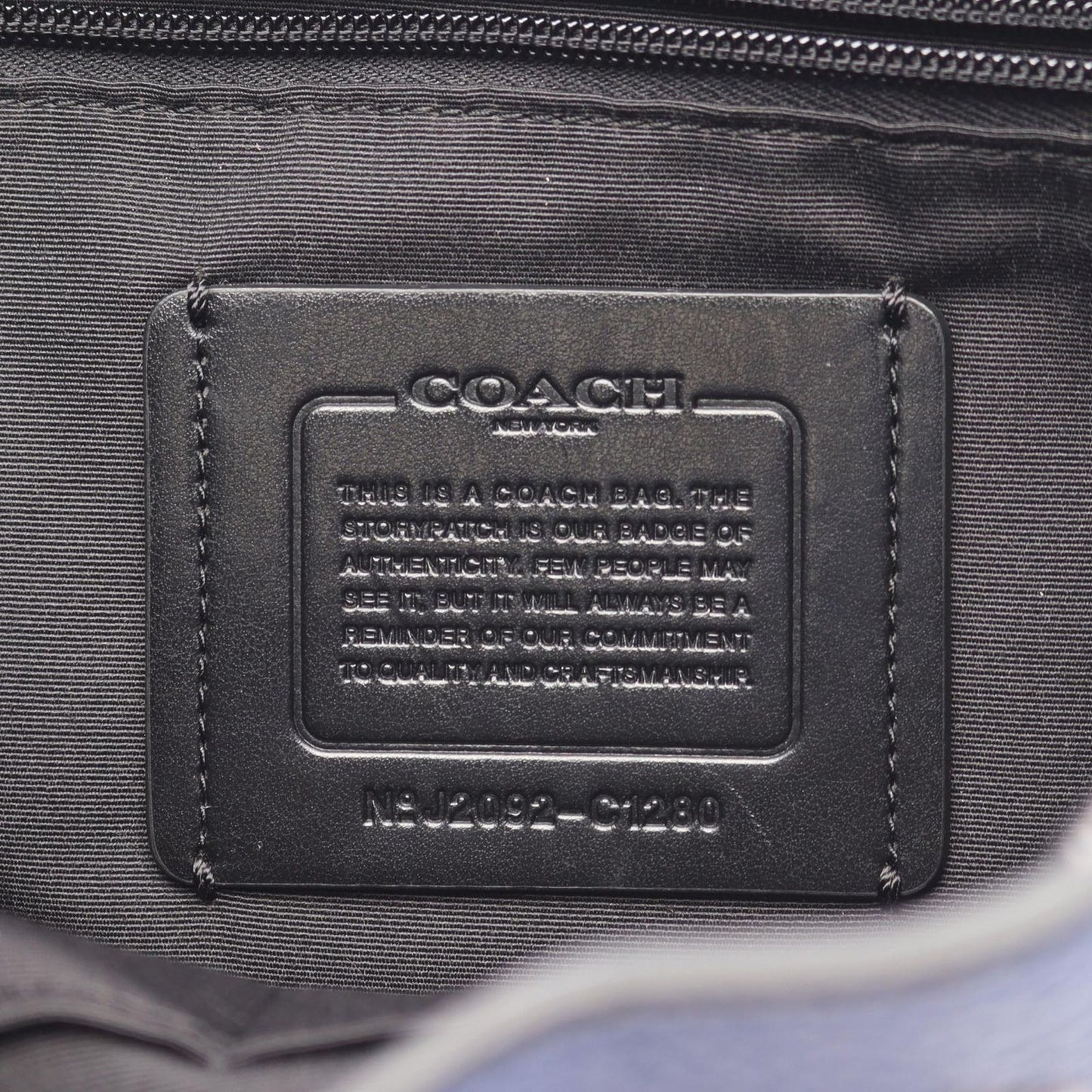 COACH C1280 Blue Leather Backpack - Timeless Elegance