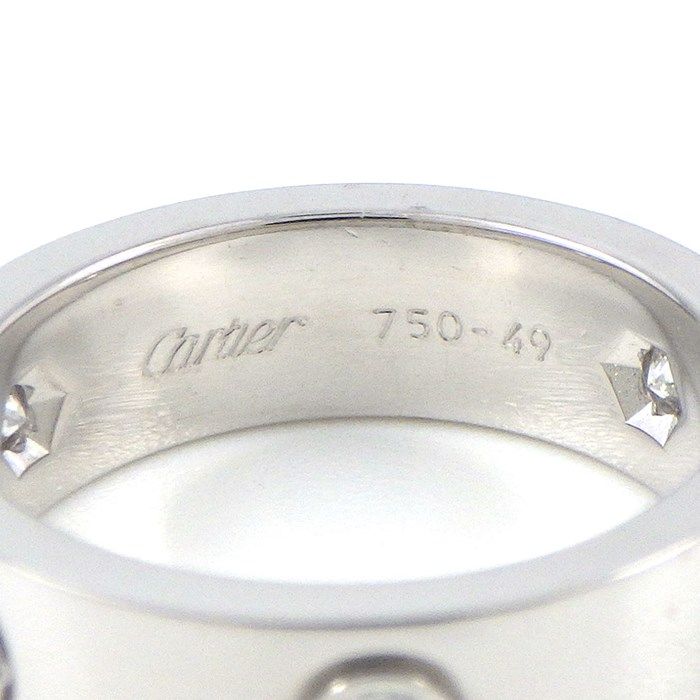 Cartier Love Ring Classic Model with Diamonds in 18K White Gold