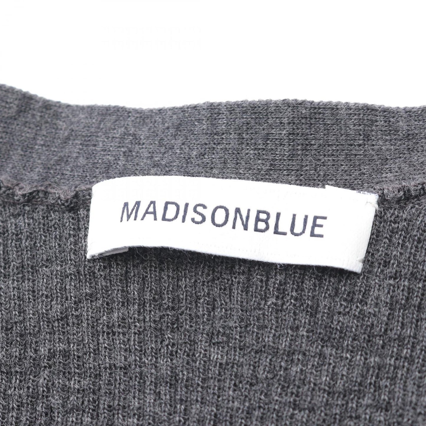 MADISONBLUE Grey Wool Cardigan - Exquisite Craftsmanship