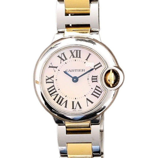 Cartier Ballon Bleu SM Pink Shell Dial Stainless Steel Ladies Watch