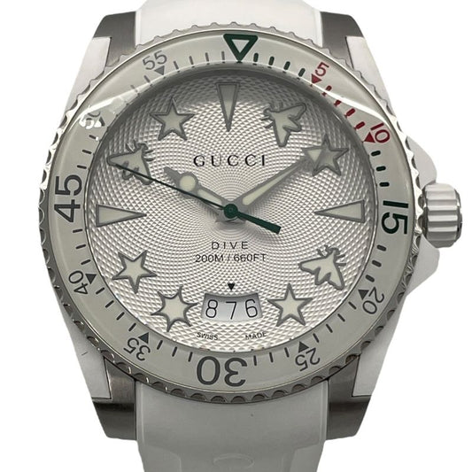 GUCCI Dive 40mm Quartz Men's Watch - White SS - Limited Edition