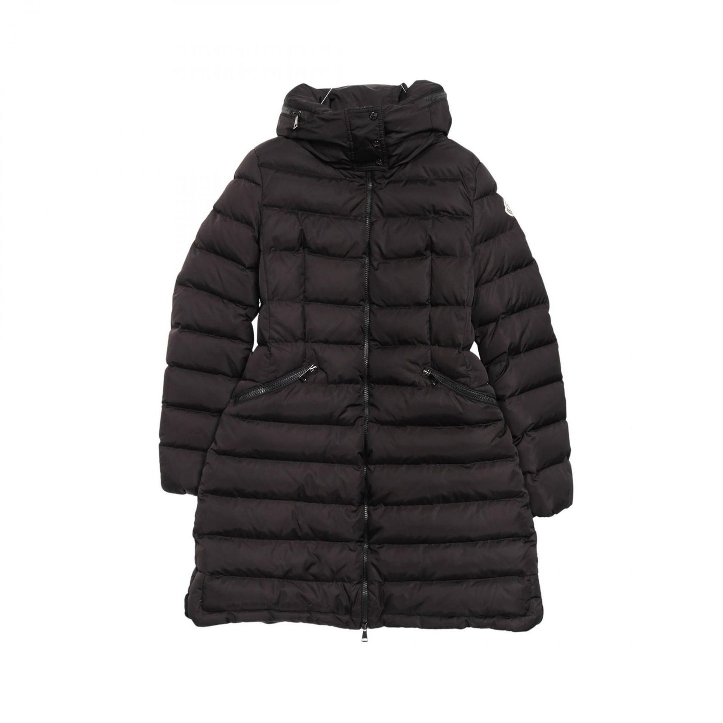 MONCLER FLAMMETTE Down Jacket - Black Nylon, Size S