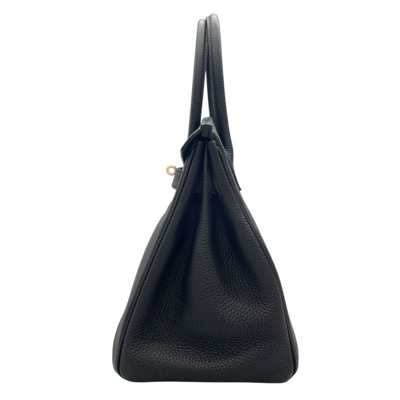 HERMES Birkin 30 Black with Pink Gold Hardware - Iconic Luxury Handbag