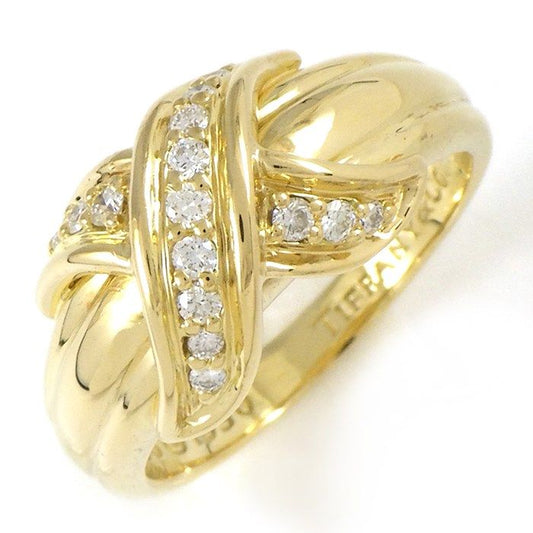 Tiffany & Co. Signature X Cross Diamond Ring in 18K Yellow Gold